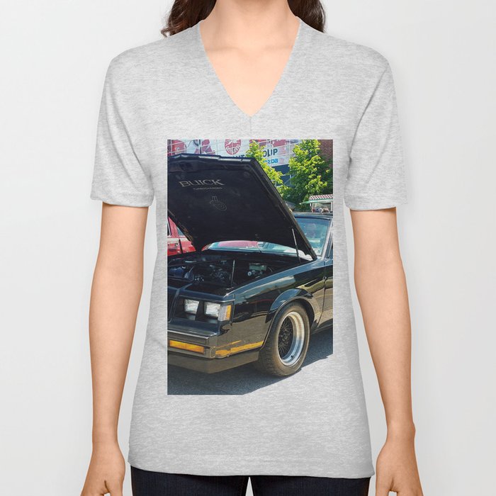 Grand National turbo open hood American Classic Muscle car automobile transporation color photograph / photography vintage poster posters V Neck T Shirt
