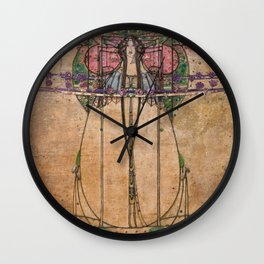 The May Queen by Margaret Macdonald Mackintosh Wall Clock