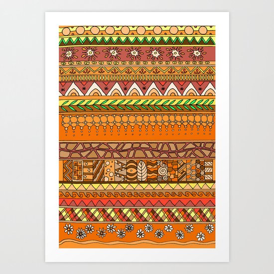 Yzor pattern 012 rich summer Art Print