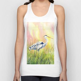 Evening Stroll - Great Blue Heron  Tank Top