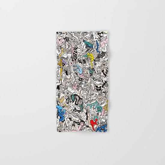 Kamasutra LOVE Doodle Closeup Color Valentine Hand & Bath Towel
