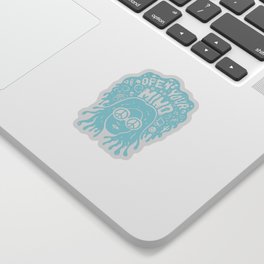 Open Your Mind in Mint Sticker