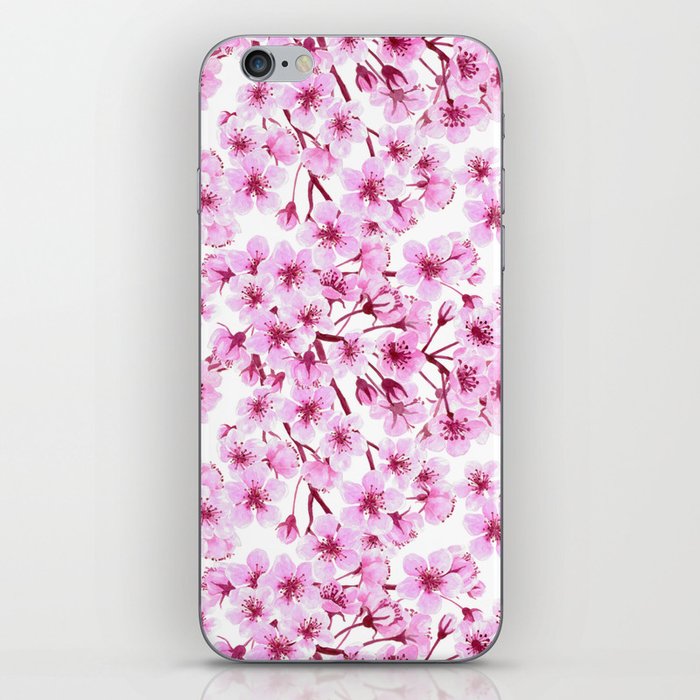 Cherry blossom pattern iPhone Skin