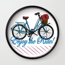 Enjoy The Ride - Romantic Bicycle  Wall Clock