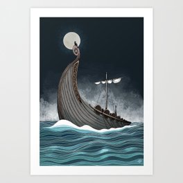 Viking Ship Art Print