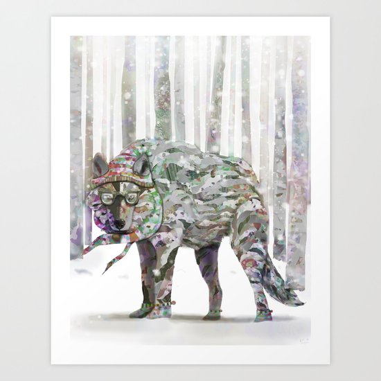 Winter Wonder Dog Art Print