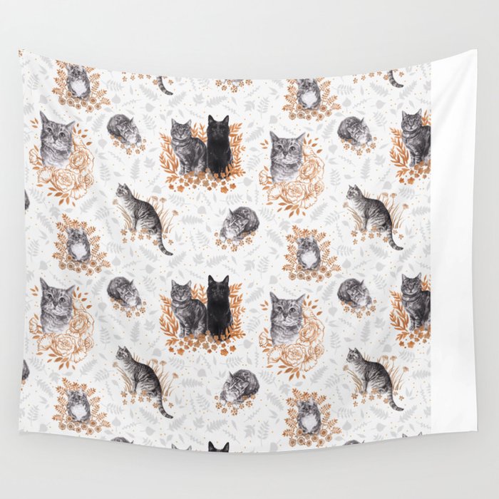 Le Chat Toile De Jouy Wall Tapestry By Loveraccoonsillustration Society6 Le Chat Toile De Jouy Wall Tapestry By Loveraccoonsillustration Society6