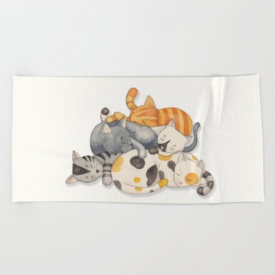 Cat Nap (Siesta Time) Beach Towel