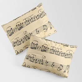 Antique Music Notes Pillow Sham