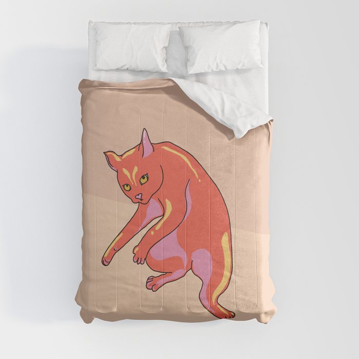 Druken Cat Comforter