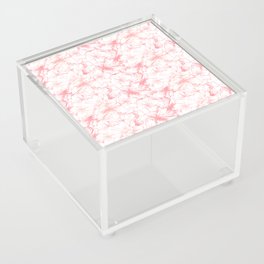 white coral pink floral azalea flowering flower bouquet pattern Acrylic Box