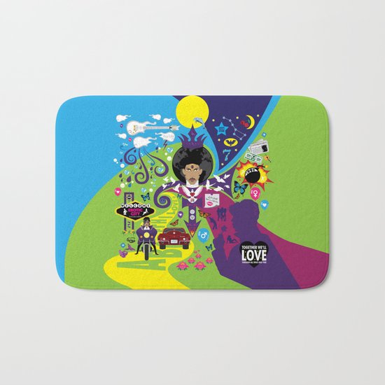 The Emoji-fication of His Purple Majesty: The Full Story Bath Mat