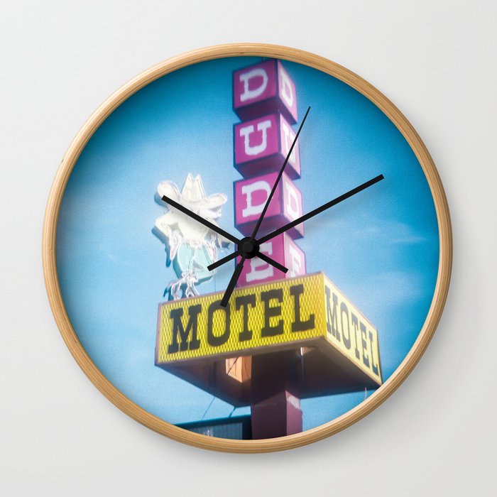 Dude Motel Wall Clock
