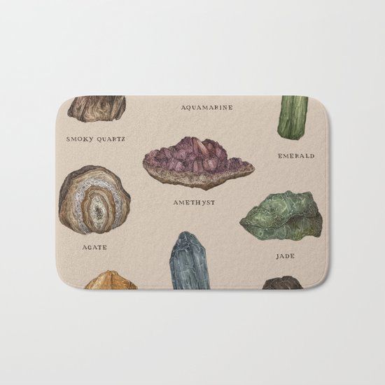 Gems and Minerals Bath Mat