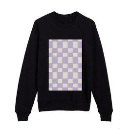 Tipsy checker in lilac dust Kids Crewneck