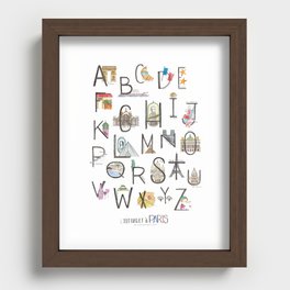 The Alphabet in Paris Recessed Framed Print