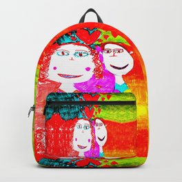 LOVE iN CHiLDHOOD Backpack | Pop Art, Funny, Painting, Children 