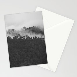 Rainforest in the fog Brazil- Black & white Stationery Card