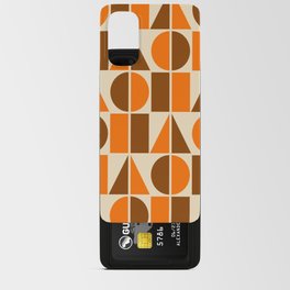 Symmetry Geometric Composition 725 Orange Yellow Beige and Brown Android Card Case