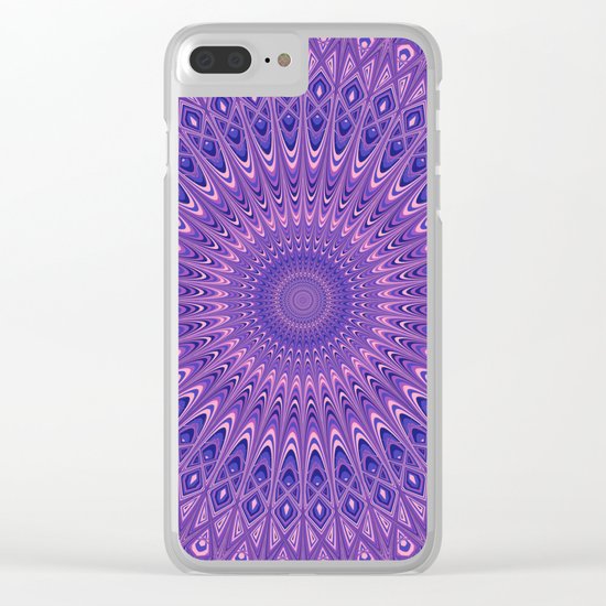 Purple mandala 2 Clear iPhone Case