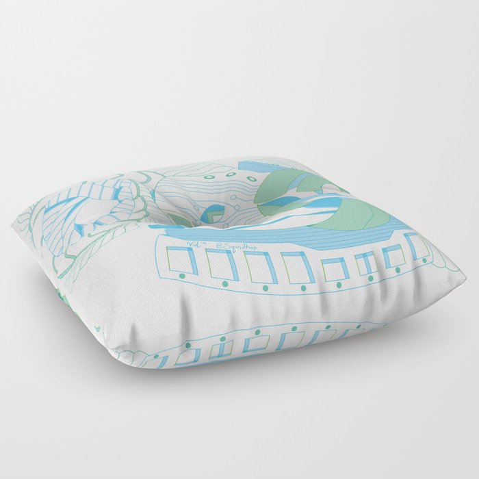 Robot Ram Floor Pillow by squidhop | Society6