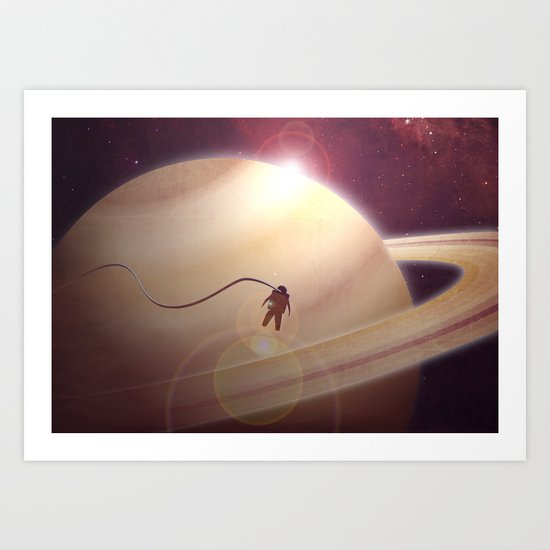 Sunrise From Saturn Art Print