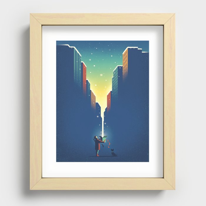 City in a Box Recessed Framed Print