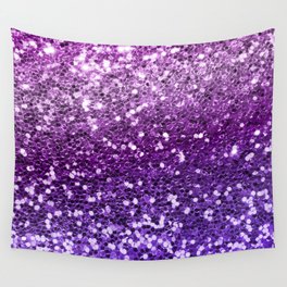 Mermaid Glitters Sparkling Purple Cute Girly Texture Wall Tapestry