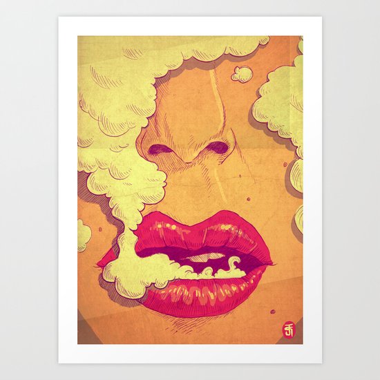 Smoke Art Print