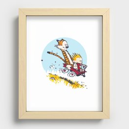 calvin and hobbes  Recessed Framed Print