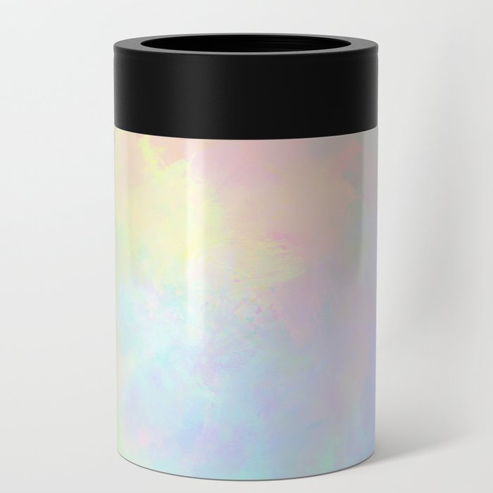 Rainbow watercolor background Can Cooler