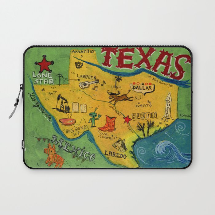 Postcard from Texas print Laptop Sleeve