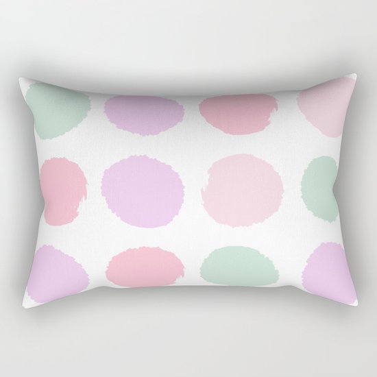Dots pastels modern minimal dorm college office minimalist decor Rectangular Pillow