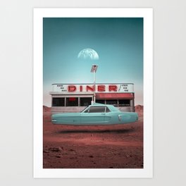 Space Diner Art Print