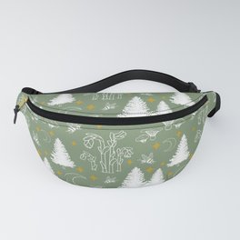 Ghost Pipes & Forest Friends, Mushrooms Bees & Trees Fanny Pack