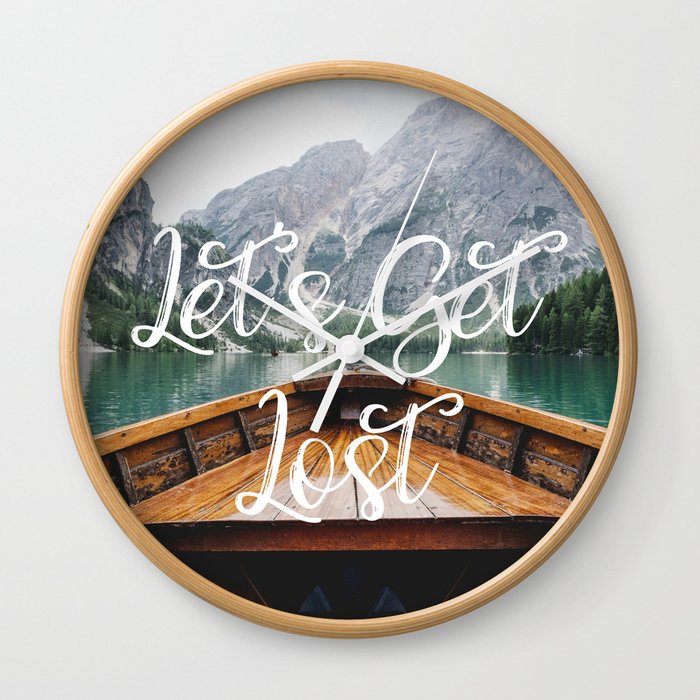 Live the Adventure - Lets Get Lost Wall Clock