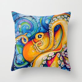 Octopus Throw Pillow