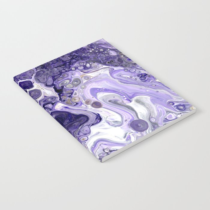 Purple Black White Lava Flow Notebook