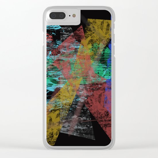 Black abstract designe Clear iPhone Case