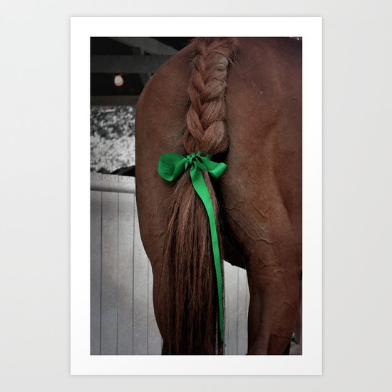 Braided horse tail Art Print