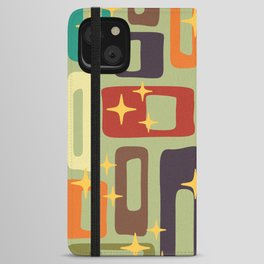 Retro Mid Century Modern Abstract Pattern 225 iPhone Wallet Case