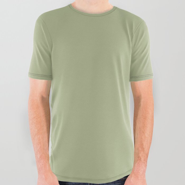 Green Autumn Meadow All Over Graphic Tee