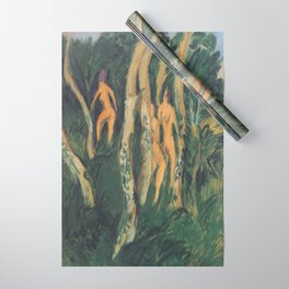 Ernst Ludwig Kirchner - Drei Akte unter Bäumen Wrapping Paper