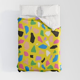 Colorful terrazzo flooring seamless pattern Duvet Cover