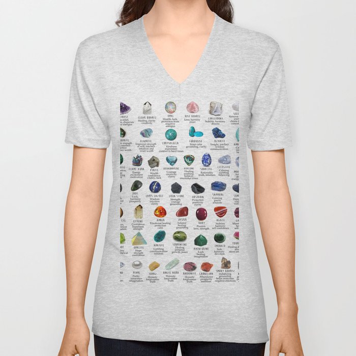 crystals gemstones identification V Neck T Shirt