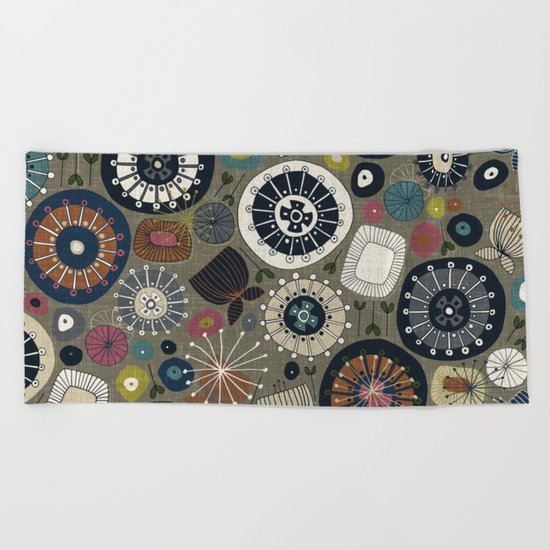 blooms moss Beach Towel
