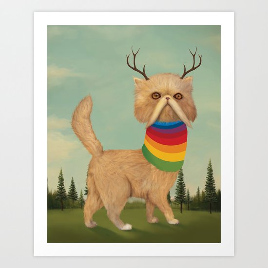 Reversed Nyan Cat. Art Print
