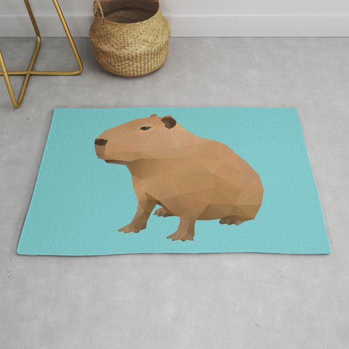  Capybara Rug 3x4 Area Rug 3D Animal Rugs for Entryway
