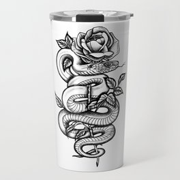 Snake and Rose Travel Mug
