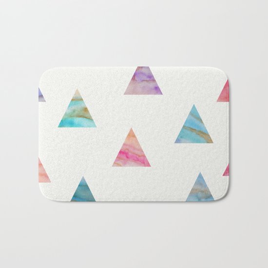 Marble Triangles Bath Mat